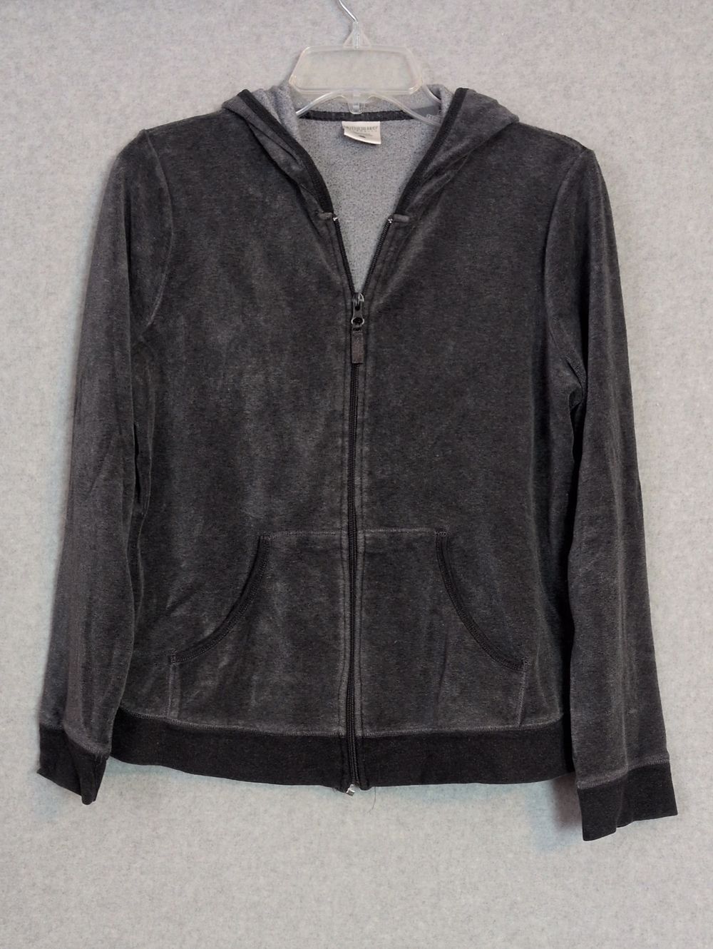 Motherhood Gray Zip Hooded Jacket Maternity S